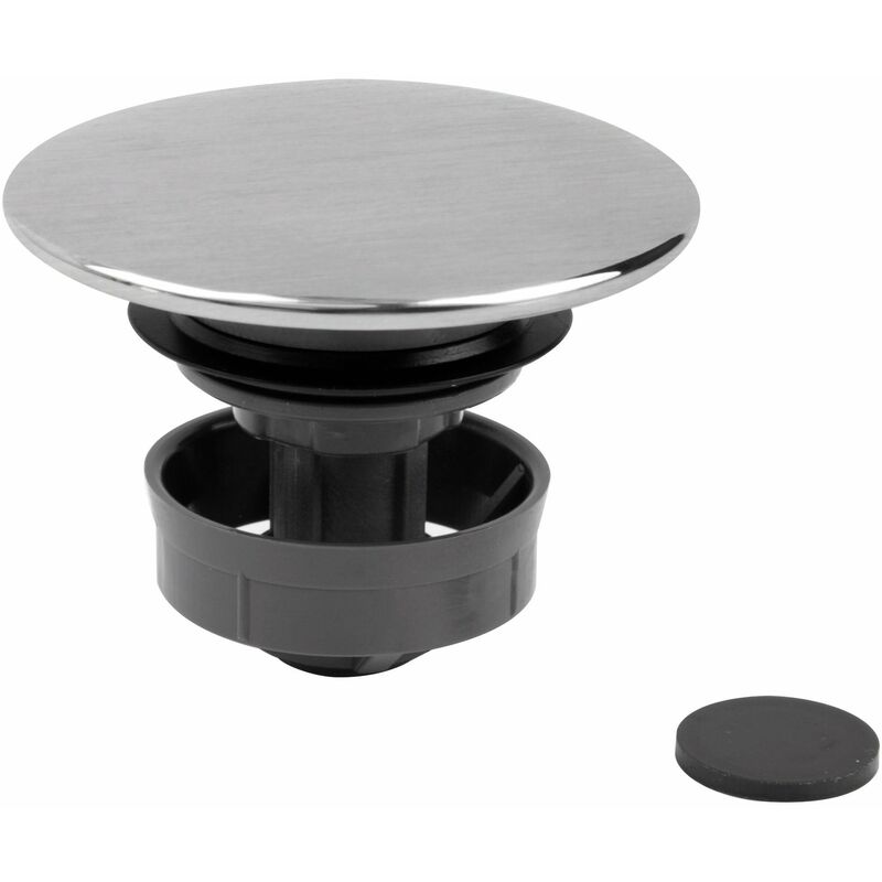 foto del prodotto kit universale per scarico automatico a pulsante in acciaio inox satinato nilo