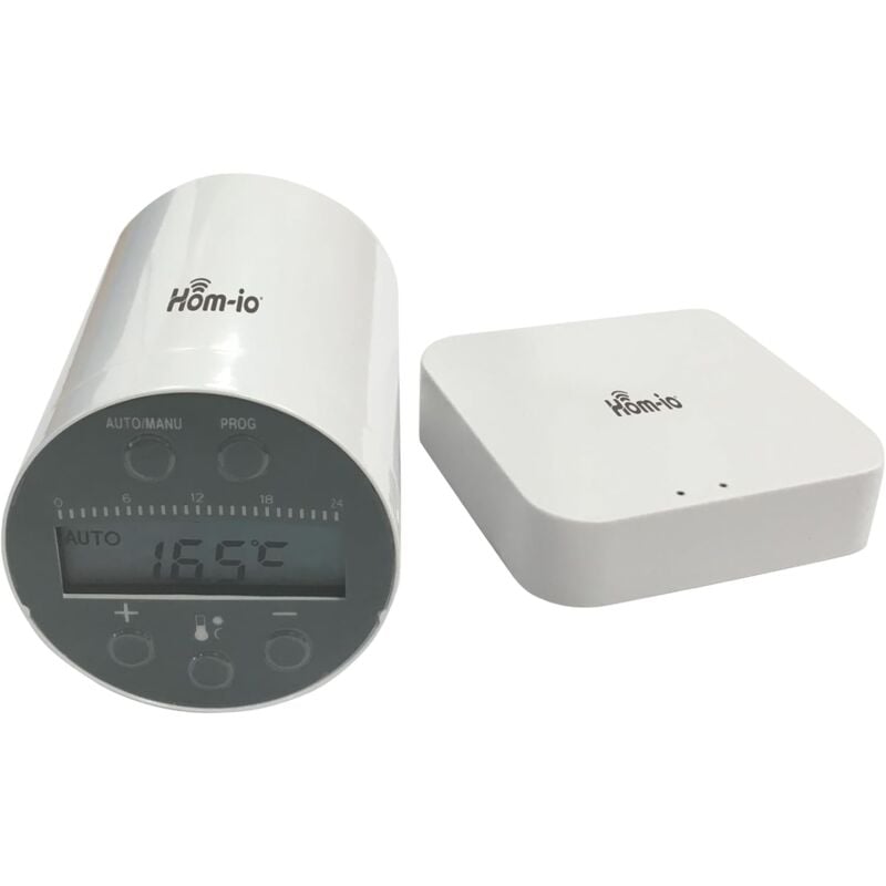 foto del prodotto kit valvola termostatica wifi 2,4 ghz e gateway di trasmissione, compatibile con google home e amazon alexa - hom-io