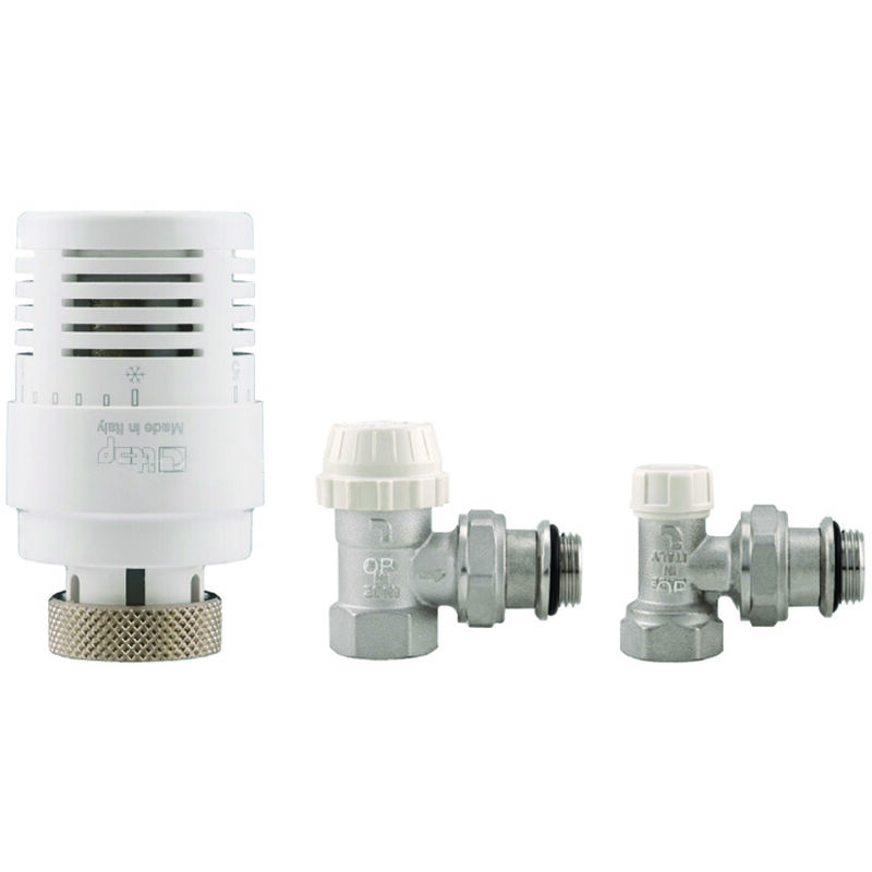 foto del prodotto kit valvole termostatiche ad angolo attacco f art.kit3 f 3 8