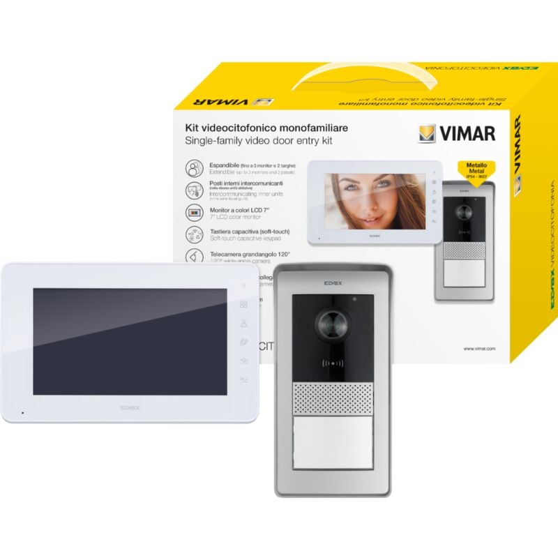 foto del prodotto kit videocitofonico vimar elvox monitor alimentatore posto esterno k42910