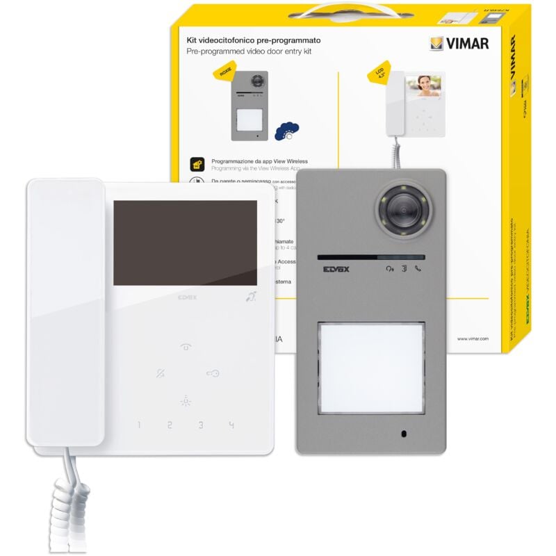 foto del prodotto kit videocitofono 2 fili espandibile con tab da 4.3 vimar k7549.r