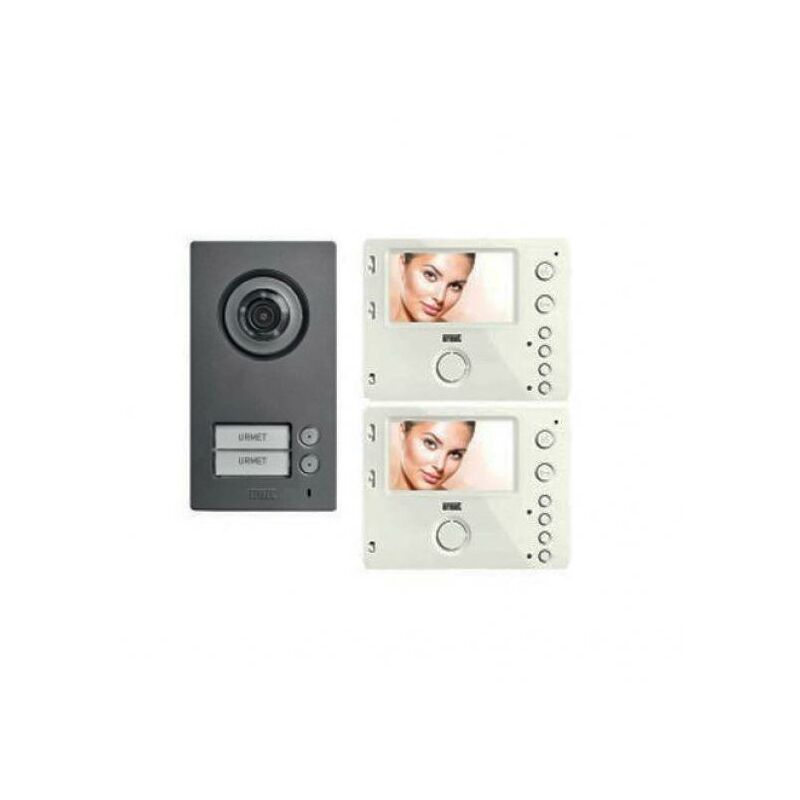 foto del prodotto kit videocitofono a colori bifamiliare urmet mikra2 miro, utd 1784 772