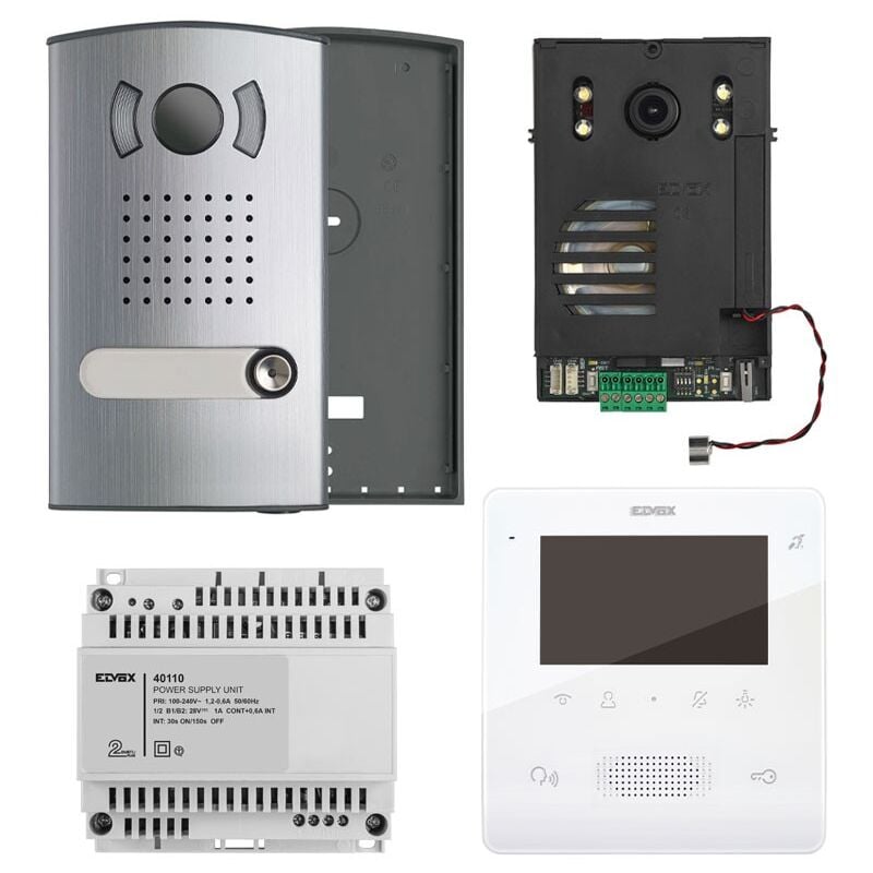 foto del prodotto kit videocitofono monofamiliare elvox 2 fili con tab 4,3 vivavoce 7558 e