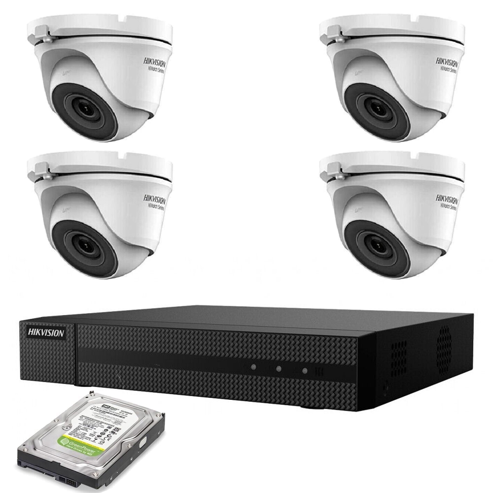 foto del prodotto kit videosorveglianza 4 telecamere ahd hikvision 5 mpx hd 2tb