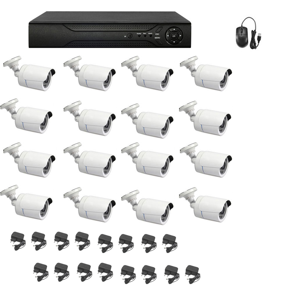 foto del prodotto kit videosorveglianza ahd 16 telecamere 5 mpx dvr 16 ch