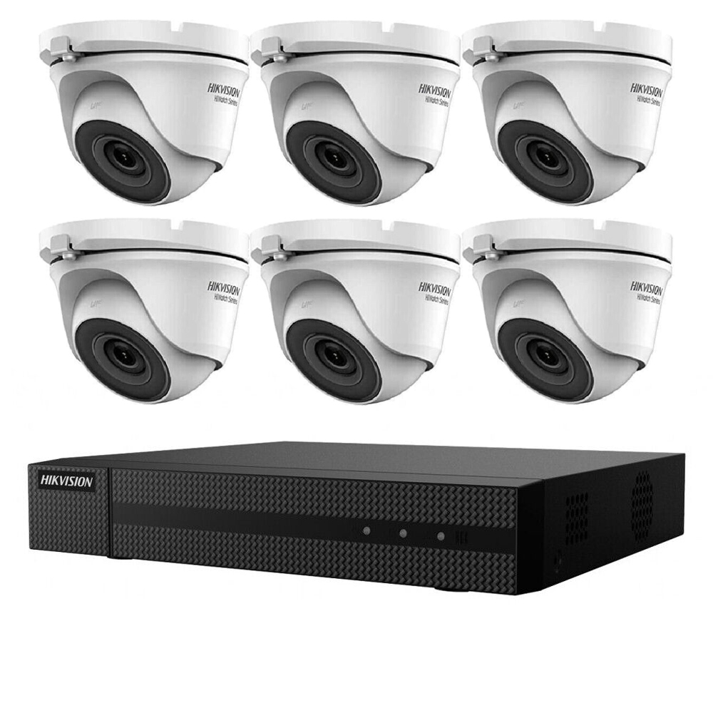 foto del prodotto kit videosorveglianza ahd hikvision 6 telecamere 5 mpx