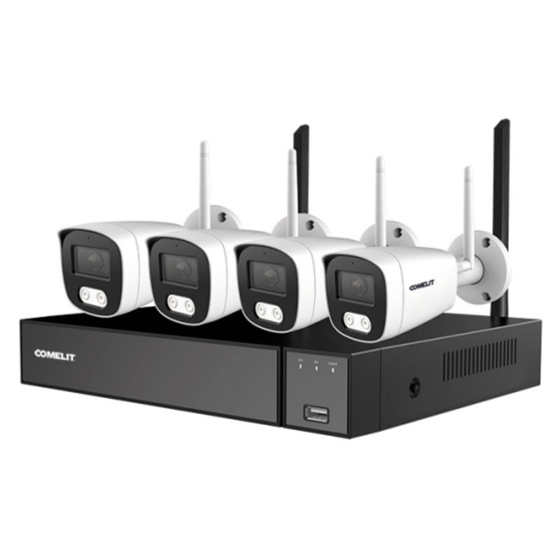 foto del prodotto kit videosorveglianza comelit wi fi nvr 8 canali e 4 bullet wikit004s05na