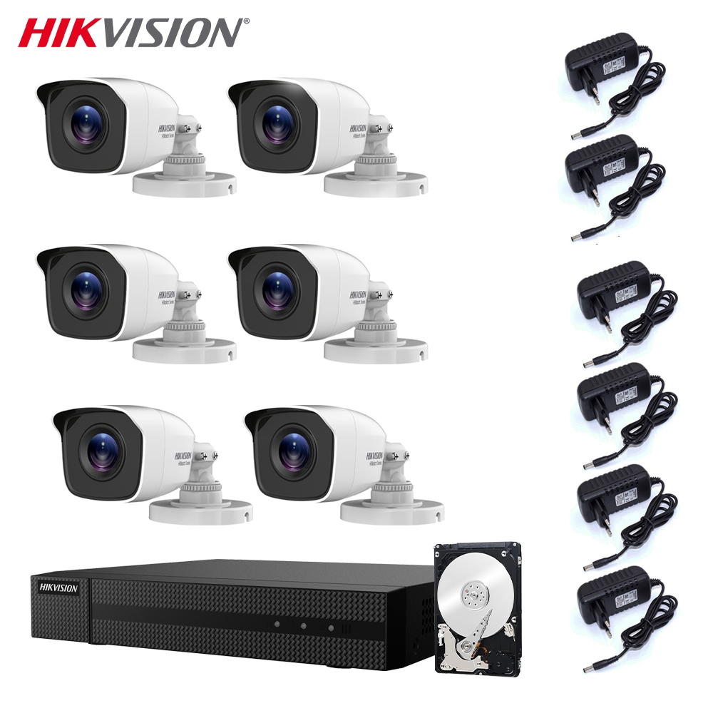 foto del prodotto kit videosorveglianza hikvision dvr 8 canali 6 telecamere 4 mpx hd 1tb