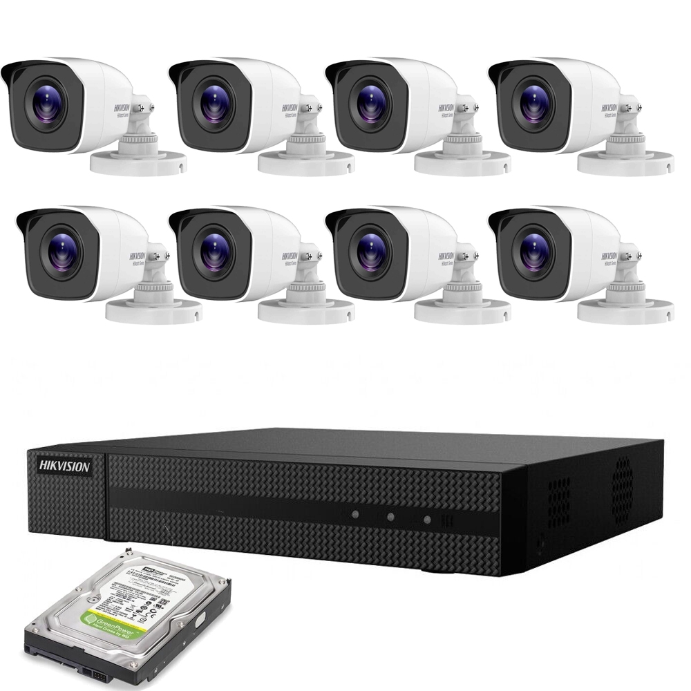 foto del prodotto kit videosorveglianza ip poe 8 telecamere hikvision 4 mpx 4k hd 1tb