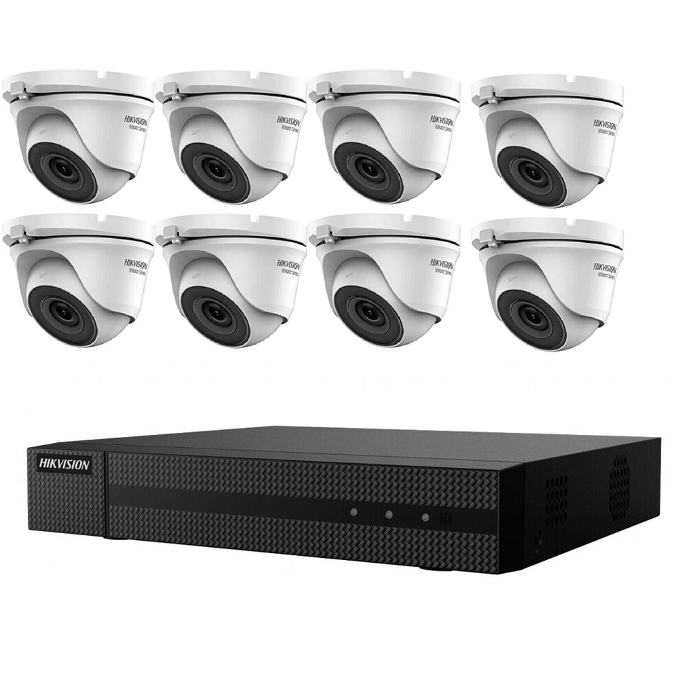 foto del prodotto kit videosorveglianza ip poe 8 telecamere hikvision 4 mpx