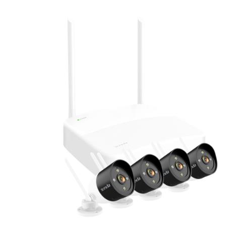 foto del prodotto kit videosorveglianza tenda k4w 3tc nvr 4 telecamere wi fi fino a 200mt,video hd 3mp,rilevam movimento,allarme sonoro e luminoso