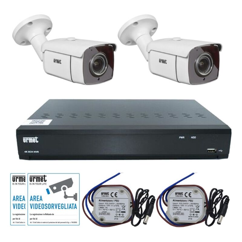 foto del prodotto kit videosorveglianza urmet ahd 1080n 8 canali con 2 telecamere 1097 818