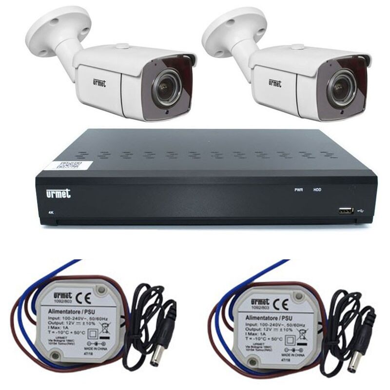 foto del prodotto kit videosorveglianza urmet ahd 5m 4 canali con 2 telecamere 1097 814