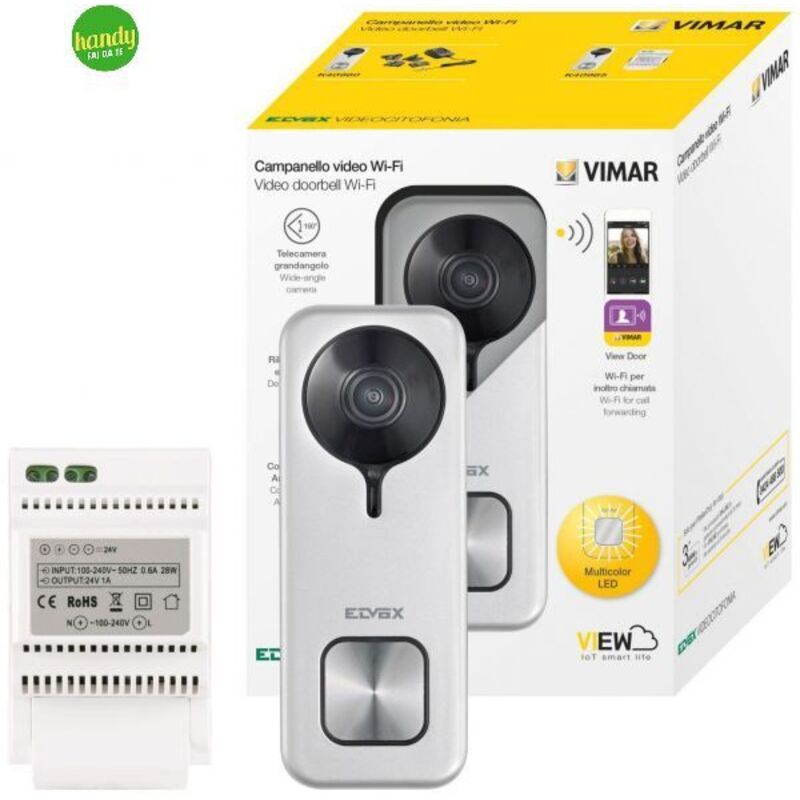 foto del prodotto kit vimar campanello wifi e alimentatore din