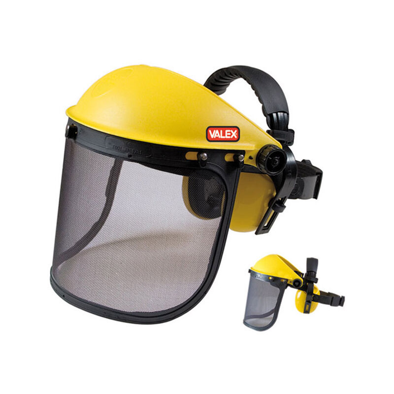 foto del prodotto kit visiera di sicurezza a rete protettiva da lavoro protezione cuffie valex