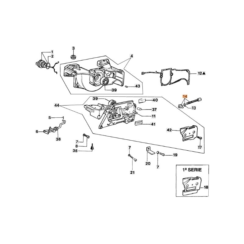 foto del prodotto kit vite tendicatena motosega modelli 970 originale oleomac 099900368b
