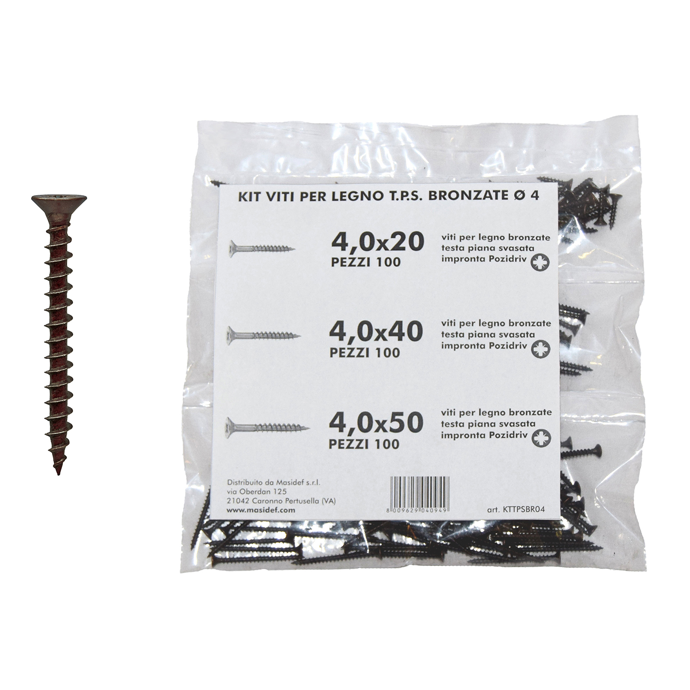foto del prodotto kit viti tps bronzate 5 mm. 150 pezzi