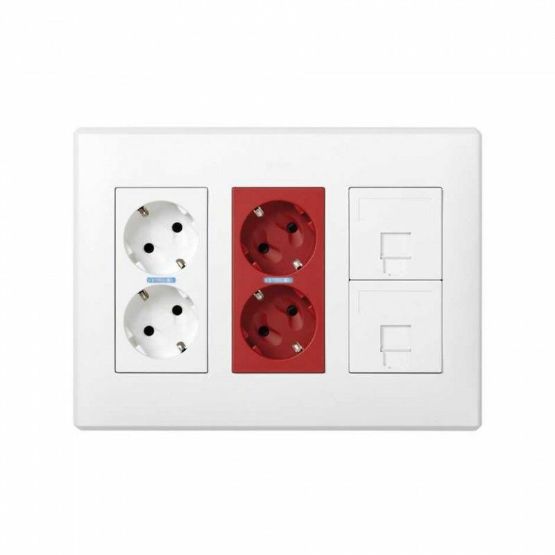 foto del prodotto kit workstation sai 3 bianco modello simon 51000302 030