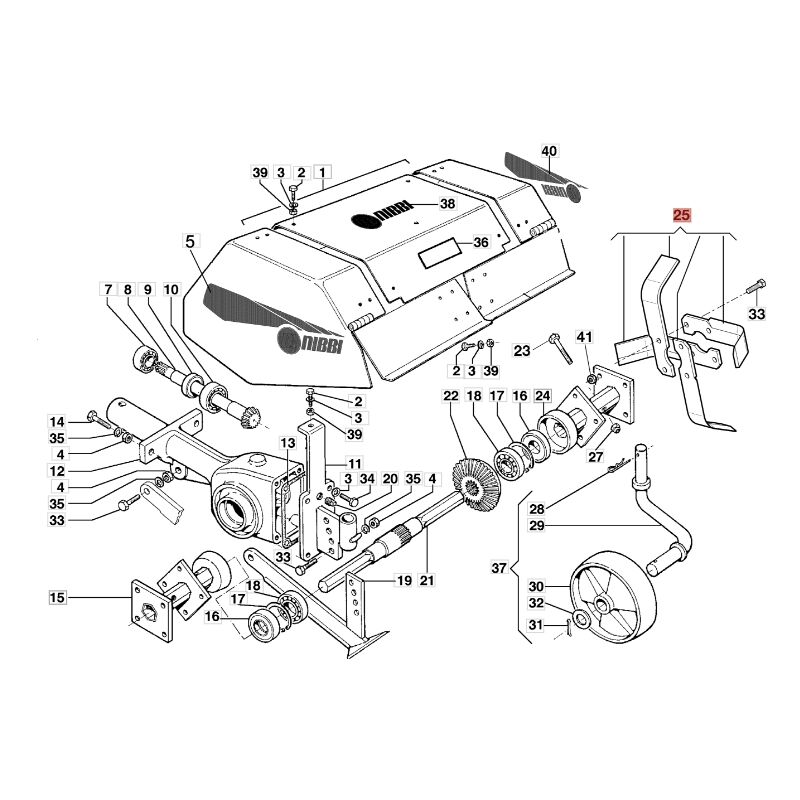 foto del prodotto kit zappe zappette originale emak oleomac nibbi motocoltivatore r0000148