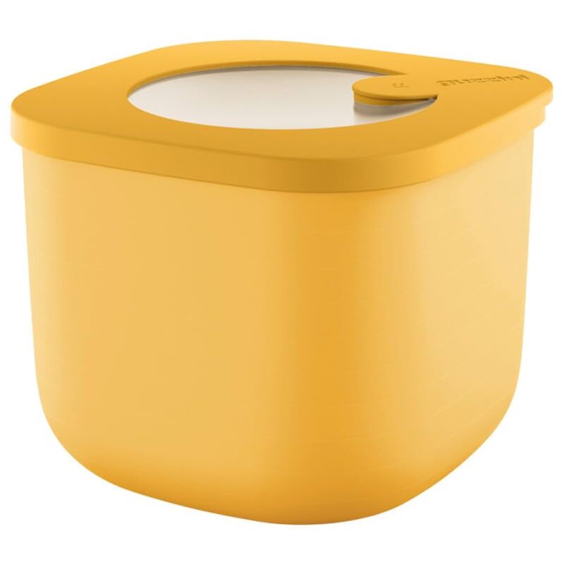 foto del prodotto kitchen active design, store more bio, contenitore ermetico alto per frigo freezer microonde s giallo mango, 12,2 x 12,2 x h9,8 cm 750cc