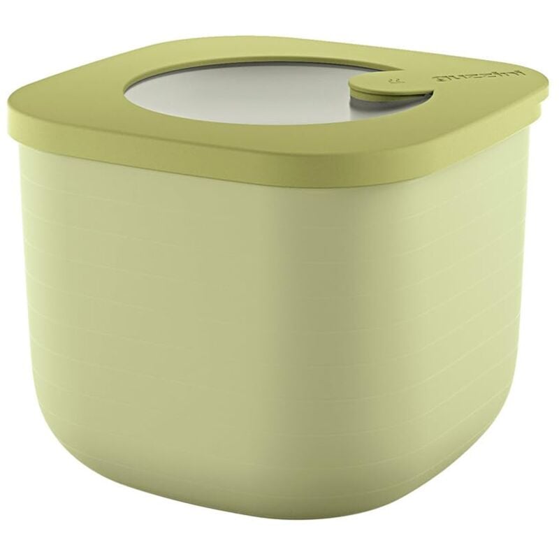 foto del prodotto kitchen active design, store more bio, contenitore ermetico alto per frigo freezer microonde s verde avocado, 12,2 x 12,2 x h9,8 cm 750cc