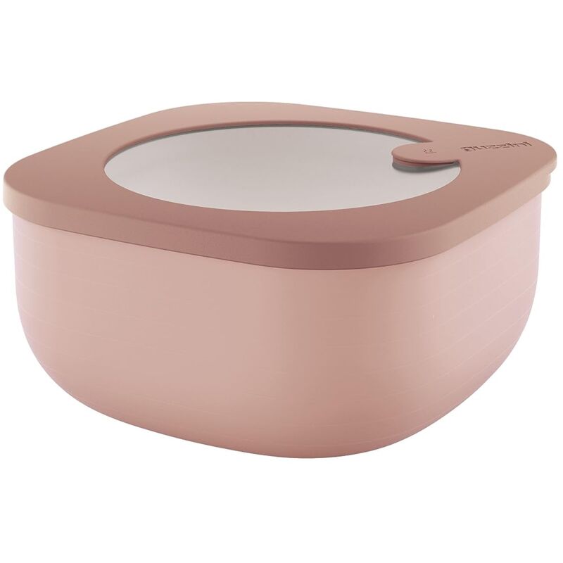 immagine 0 del prodotto kitchen active design, store more bio, contenitore ermetico basso per frigo freezer microonde m rosa fiori di pesco, 16 x16 x h7,8 cm 975 cc