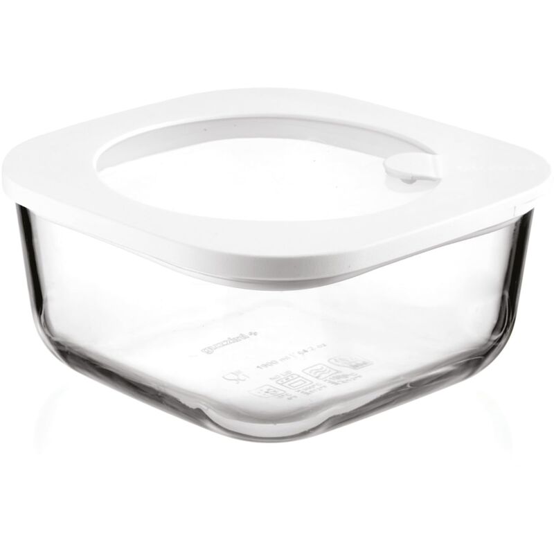 foto del prodotto kitchen active design, store more glass, contenitore ermetico in vetro per frigo freezer microonde m trasparente, 16 x 16 x h7,6 cm 965 cc