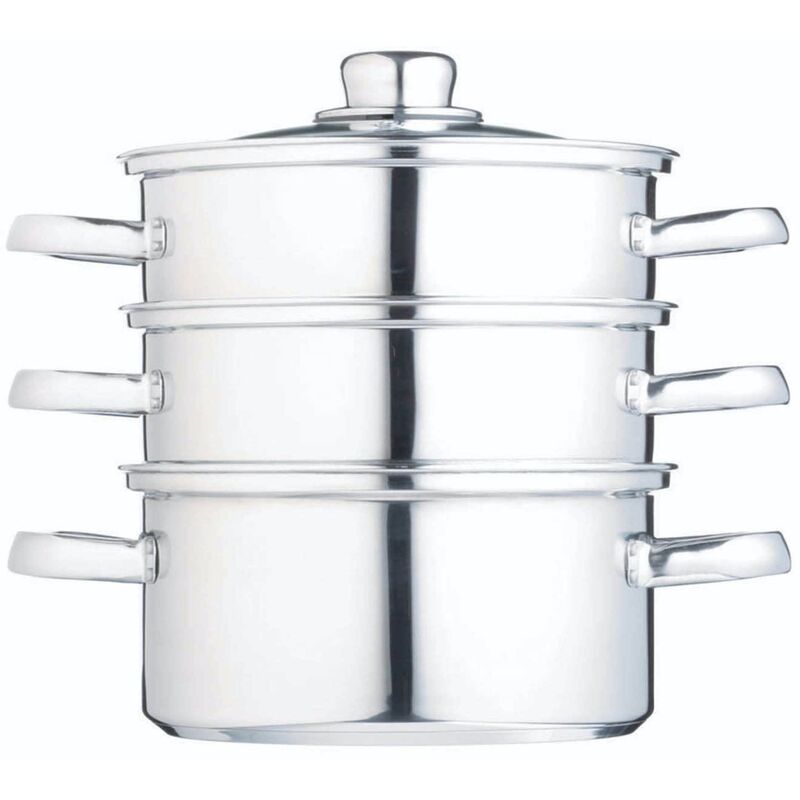 foto del prodotto kitchen craft clearview vaporetto de 3 livelli de acciaio inossidabile 16 cm 