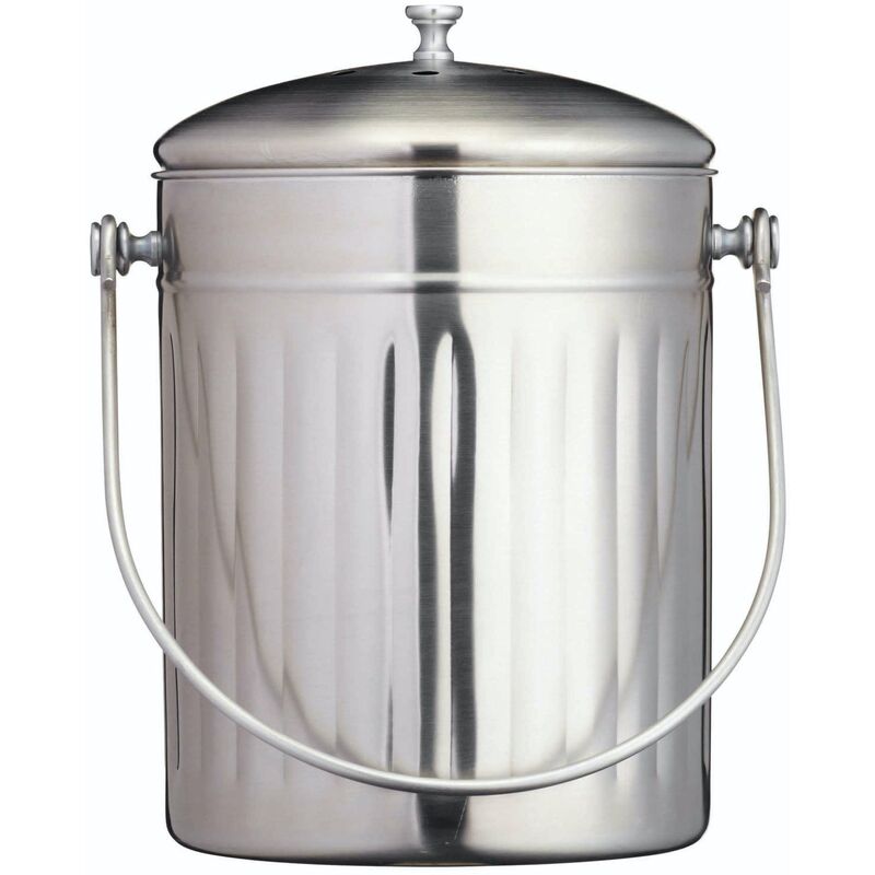 foto del prodotto kitchen craft contenitore per compost in acciaio inox 5 l 