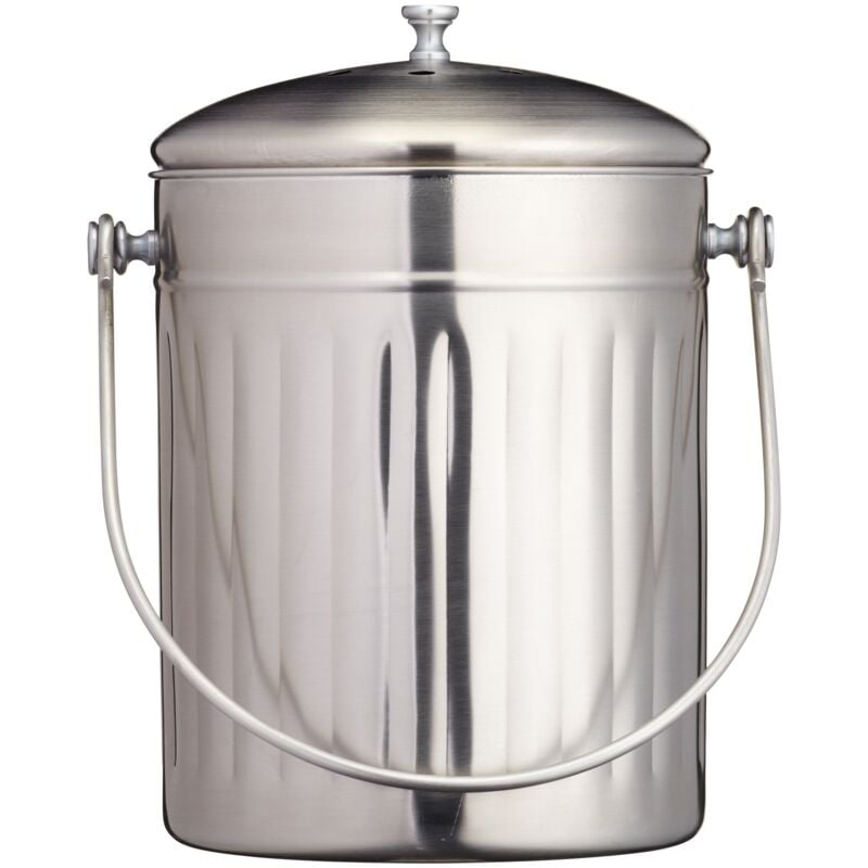 foto del prodotto kitchen craft kitchencraft bidone per compost da cucina piccolo ad alta capacit , 5 litri 1 gallone acciaio inossidabile