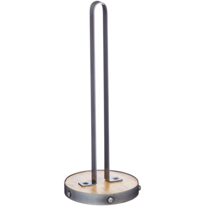 foto del prodotto kitchen craft kitchencraft porta rotolo da cucina industriale in metallo legno, 31 cm 12 