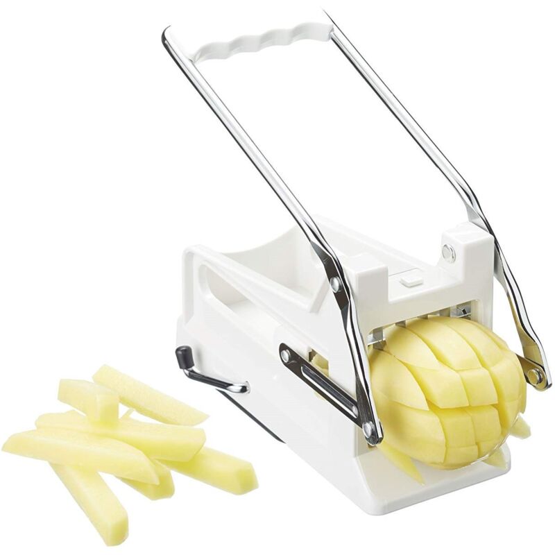 foto del prodotto kitchen craft kitchencraft potato chipper, tagliapatate professionale, plastica e acciaio inox, 23,5 x 10,5 x 12 cm, bianco