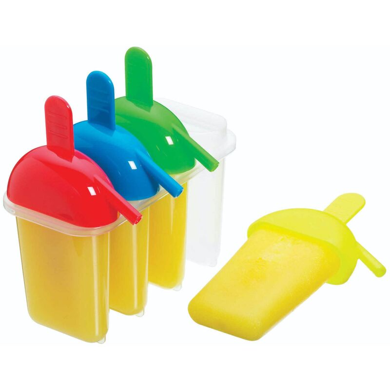 foto del prodotto kitchen craft kitchencraft stampo per ghiaccioli con 4 manici, plastica senza bpa, multicolore