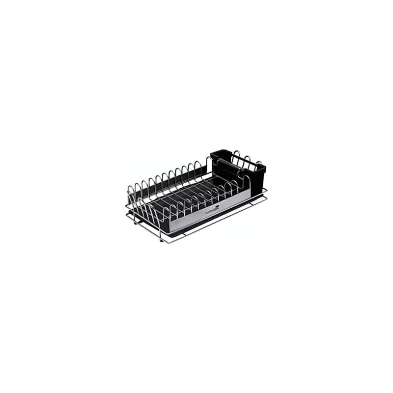 foto del prodotto kitchen craft piccolo scolapiatti orizzontale de acciaio inox, 41 x 22 x 13 cm, nero argento