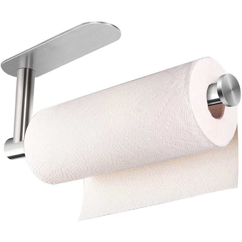 foto del prodotto kitchen towel rack punch free kitchen towel rack stainless steel tissue holder silver