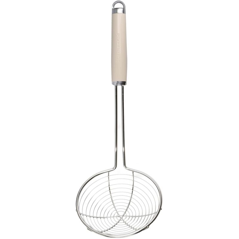 foto del prodotto kitchenaid cucchiaio forato schiumarola a ragnatela, acciaio inossidabile resistente alla ruggine, sicuro in lavastoviglie, 36 x 51 x 140 mm, crema
