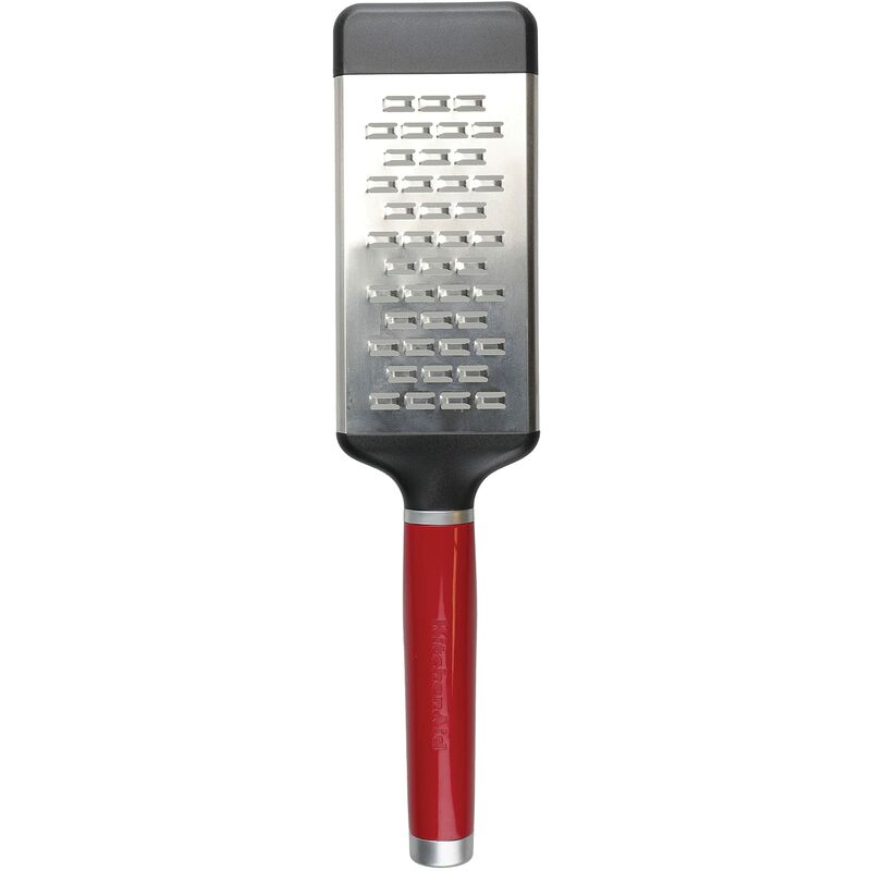 foto del prodotto kitchenaid grattugia con manico in acciaio inossidabile, taglio medio, bidirezionale color rosso imperiale