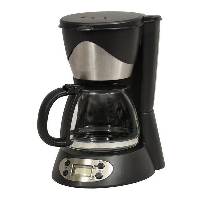 foto del prodotto kitchenchef caffettiera programmabile 6 tazze 550w nera acciaio inossidabile ksmd230t kitchen chef