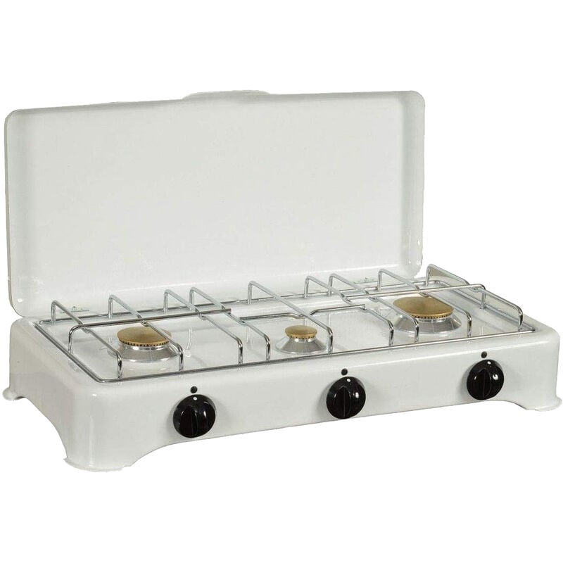 foto del prodotto kitchenchef fornello a gas 3 fuochi 4150w 5327c 1 kitchen chef