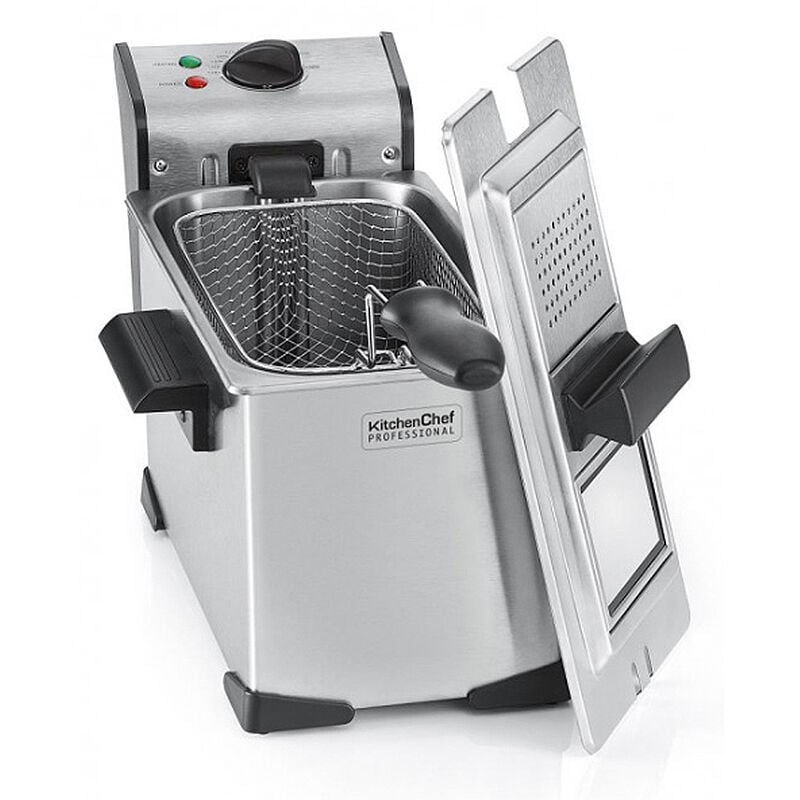 foto del prodotto kitchenchef friggitrice singola 3.5l 2000w acciaio inox kcpfr35x kitchen chef