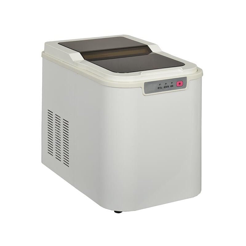 foto del prodotto kitchenchef macchina per cubetti di ghiaccio 140w 12kg 24h con pulizia automatica bianca yte 005a1 kitchen chef
