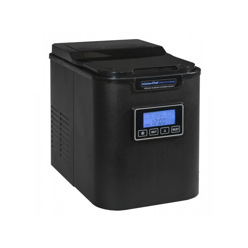 foto del prodotto kitchenchef produttore di ghiaccio programmabile 140w 12kg 24h con pulizia automatica nero yt e005cb1 kitchen chef