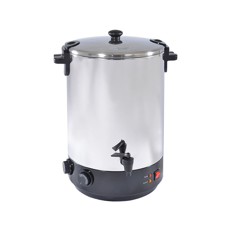 foto del prodotto kitchenchef sterilizzatore elettrico in acciaio inox con rubinetto e timer 12l 1650w zj 120td kitchen chef
