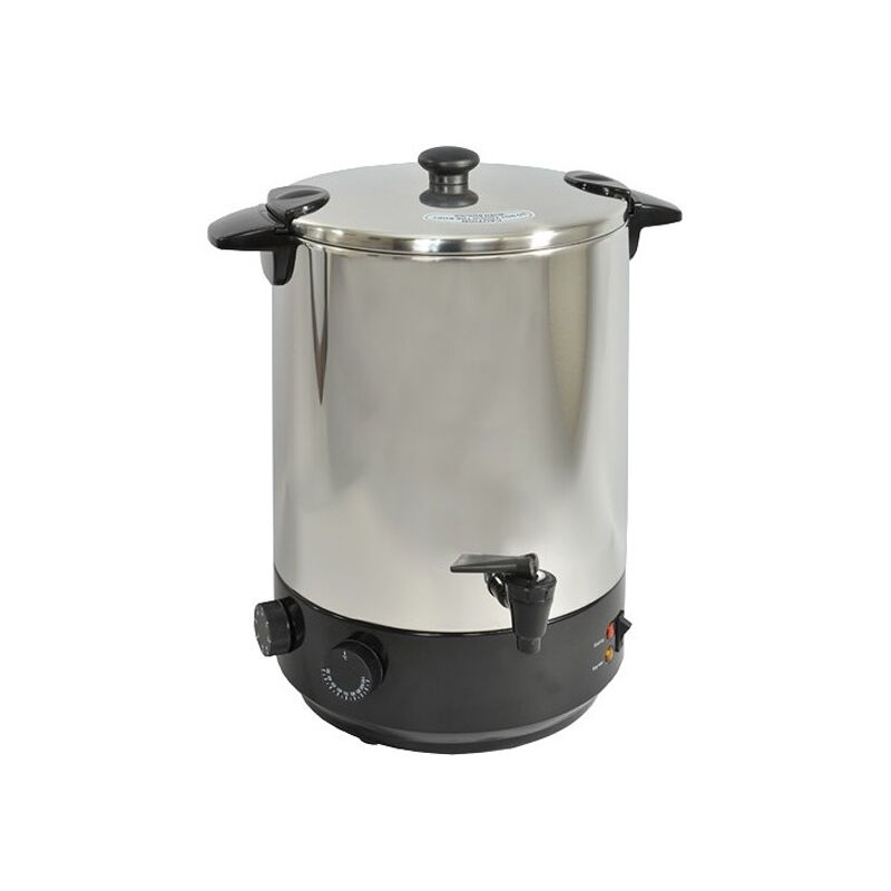 foto del prodotto kitchenchef sterilizzatore elettrico in acciaio inox con rubinetto e timer 19l 1650w zj 200td kitchen chef
