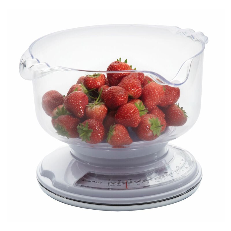 foto del prodotto kitchencraft bilancia da cucina analogica de con contenitore per la pesatura, capacit de 3 kg