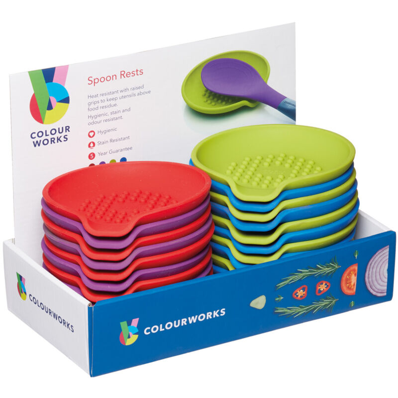 foto del prodotto kitchencraft cucchiaio da scaffale in silicone cucchiaio rotondo colori assortiti