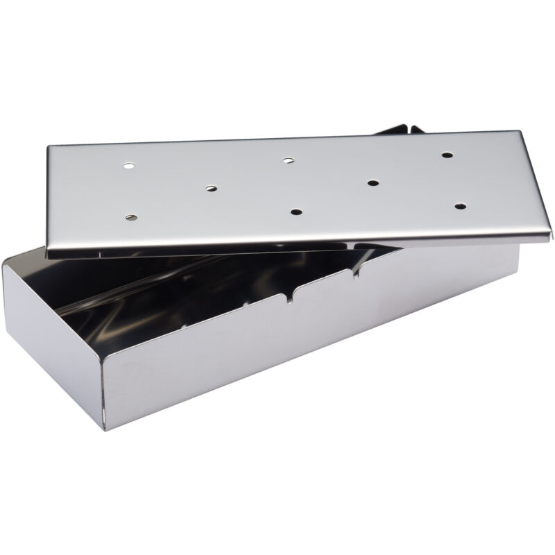 foto del prodotto kitchencraft home made stainless steel bbq smoker box, 22,5 x 9 x 4 cm