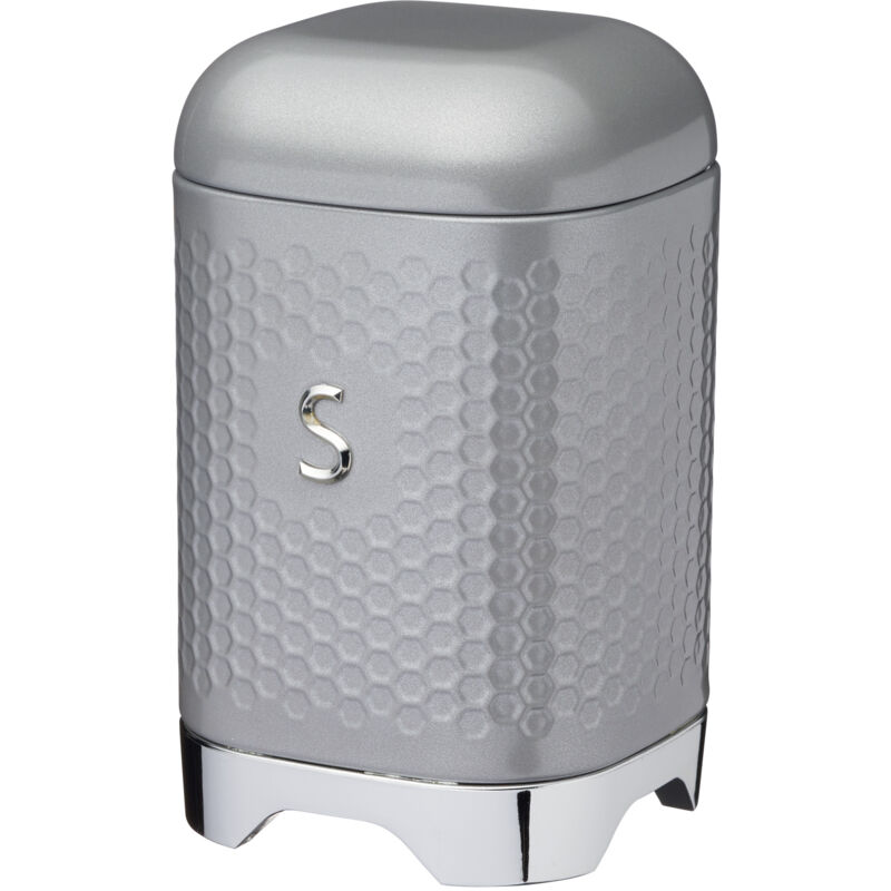 foto del prodotto kitchencraft lovello sugar storage box de carbon steel, 11 x 11 x 19 cm - grey