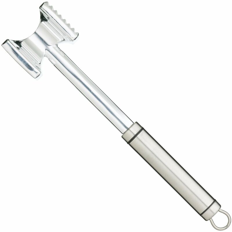 foto del prodotto kitchencraft mazza da carne professionale con manico in acciaio inox, 28 cm 11 , argento