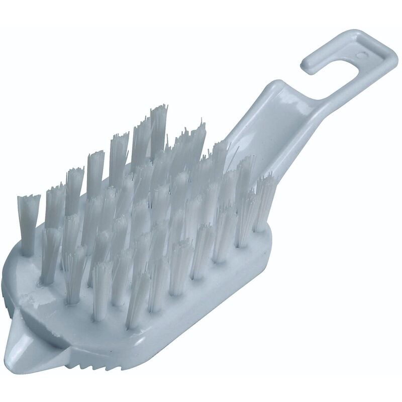 foto del prodotto kitchencraft spazzola in plastica per la pulizia di frutta e verdura, pratico passante incorporato, 15 x 6 cm - white